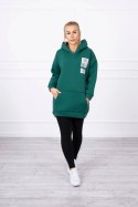 Bluza z kapturem z naszywkami zielona