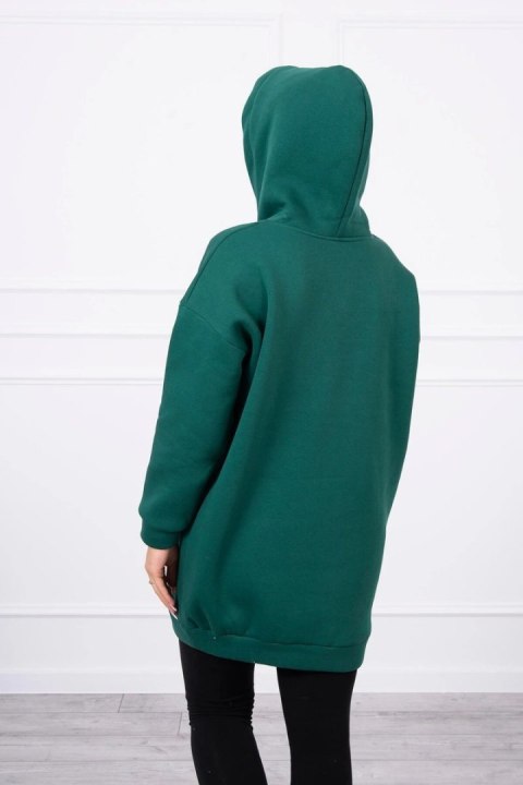 Bluza z kapturem z naszywkami zielona Bluza z kapturem z naszywkami zielona