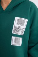 Bluza z kapturem z naszywkami zielona