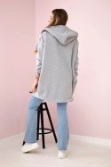 Bluza z krótkim suwakiem szara
