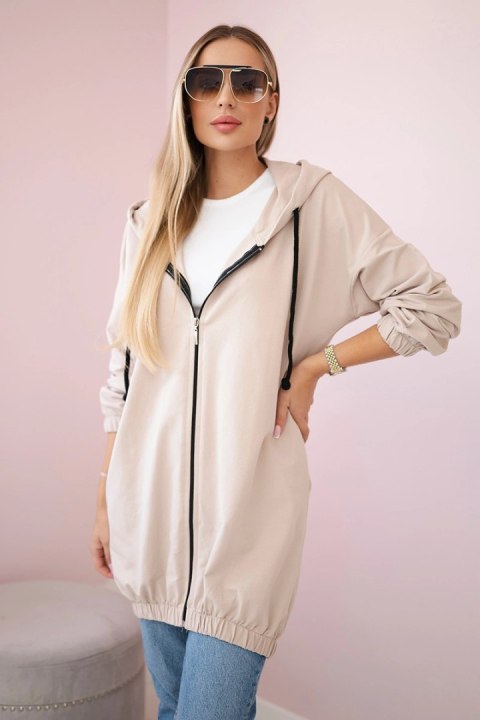 Bluza z nadrukiem "The world is yours" jasny beżowy Bluza z nadrukiem "The world is yours" jasny beżowy
