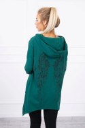 Bluza z nadrukiem skrzydeł zielona