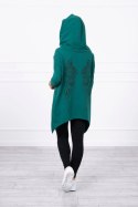 Bluza z nadrukiem skrzydeł zielona