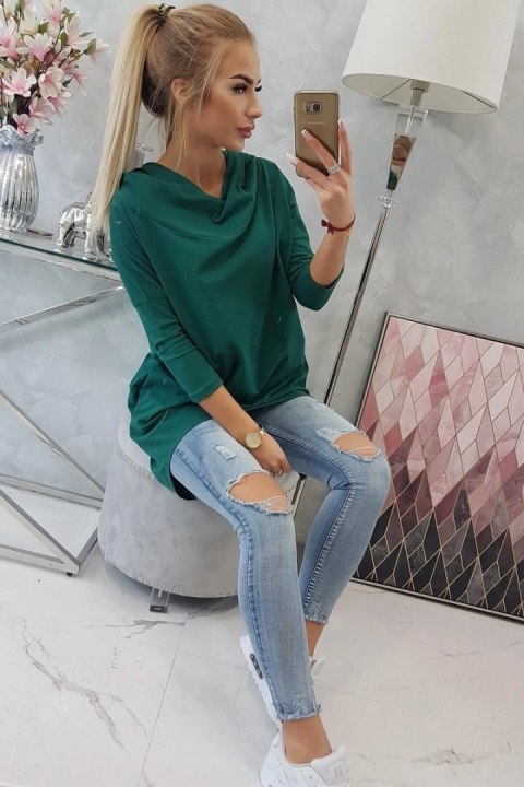 Bluza z nadrukiem skrzydeł zielona Bluza z nadrukiem skrzydeł zielona