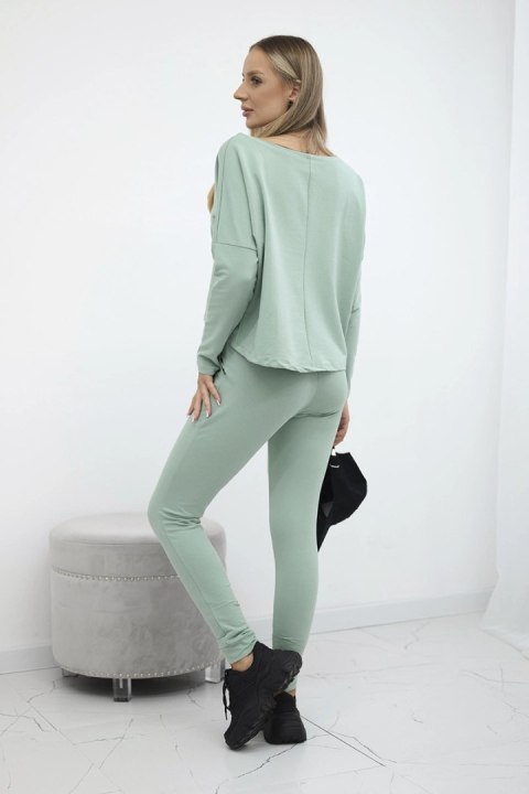 Komplet z bluzką oversize ciemny miętowy Komplet z bluzką oversize ciemny miętowy