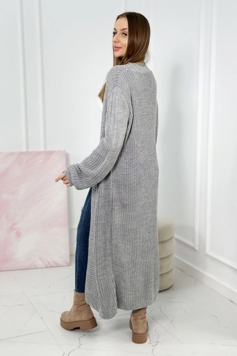 Sweter długi kardigan ciemny szary Sweter długi kardigan ciemny szary