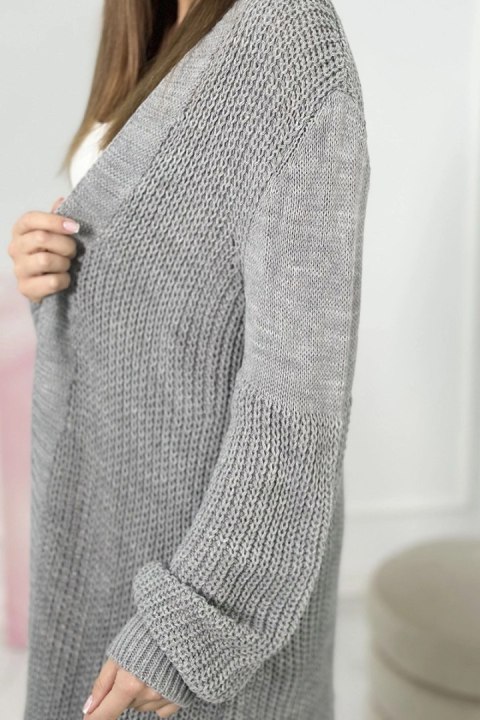 Sweter długi kardigan ciemny szary Sweter długi kardigan ciemny szary