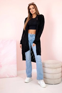 Sweter z geometrycznym wzorem grafitowy