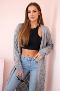Sweter z geometrycznym wzorem szary