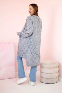 Sweter z geometrycznym wzorem szary