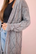 Sweter z geometrycznym wzorem szary