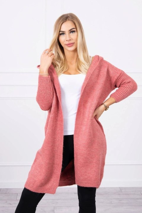 Sweter z kapturem ciemny różowy Sweter z kapturem ciemny różowy