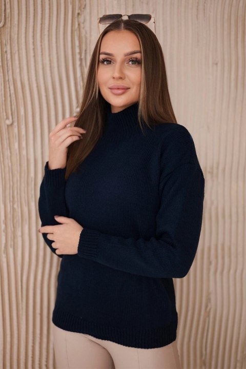 Sweter z półgolfem granatowy Sweter z półgolfem granatowy