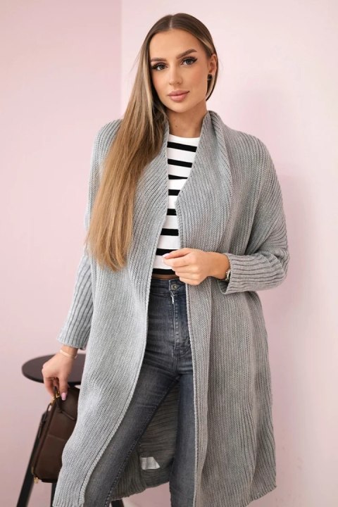 Sweter z rękawami typu nietoperz jasny szary Sweter z rękawami typu nietoperz jasny szary