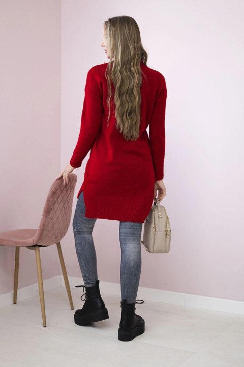 Sweter ze stójką czerwony Sweter ze stójką czerwony