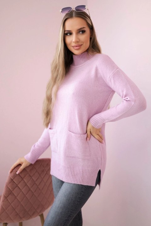 Sweter ze stójką fioletowy Sweter ze stójką fioletowy