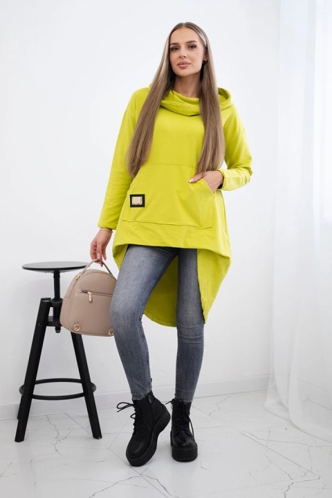 Bluza z długim tyłem i kapturem kiwi Bluza z długim tyłem i kapturem kiwi