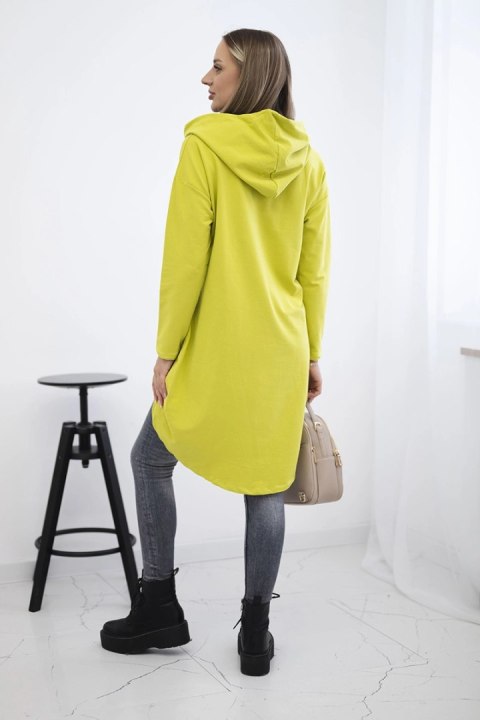 Bluza z długim tyłem i kapturem kiwi Bluza z długim tyłem i kapturem kiwi