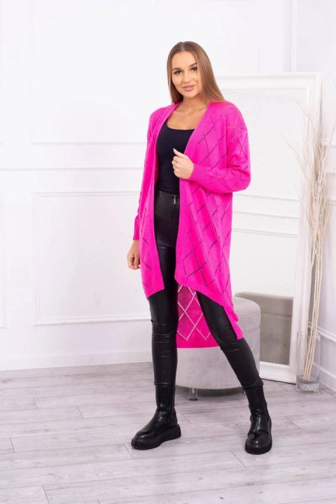 Sweter z geometrycznym wzorem różowy Sweter z geometrycznym wzorem różowy