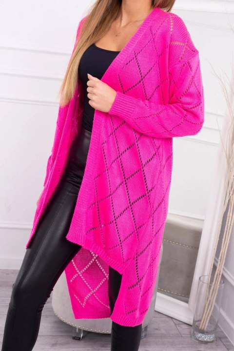 Sweter z geometrycznym wzorem różowy Sweter z geometrycznym wzorem różowy