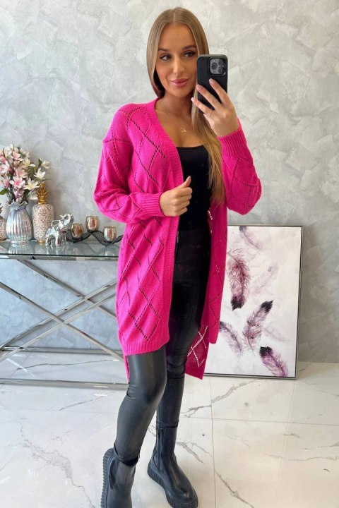 Sweter z geometrycznym wzorem różowy Sweter z geometrycznym wzorem różowy