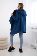 Bluza ocieplana z asymetrycznym suwakiem jeansowa