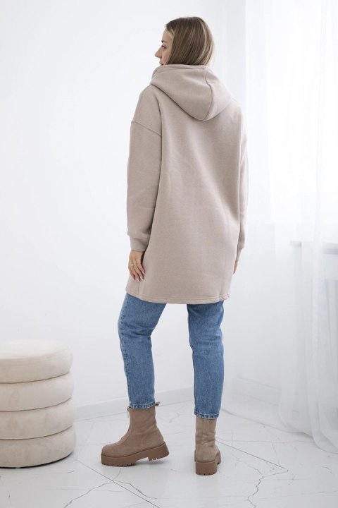 Bluza ocieplana z kapturem beżowa Bluza ocieplana z kapturem beżowa