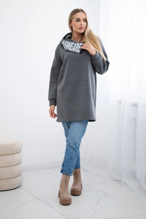 Bluza ocieplana z kapturem grafitowa Bluza ocieplana z kapturem grafitowa