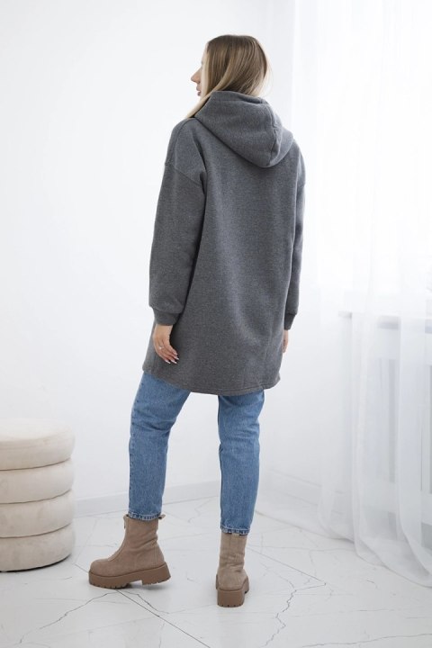 Bluza ocieplana z kapturem grafitowa Bluza ocieplana z kapturem grafitowa