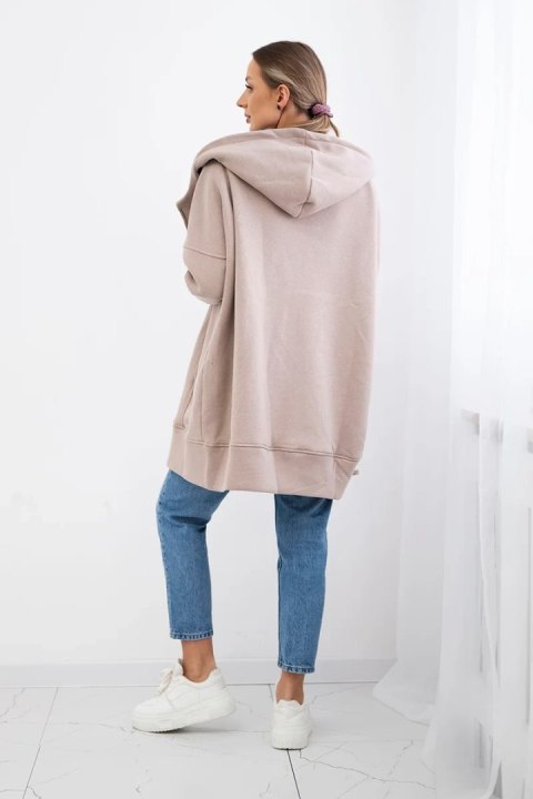 Bluza ocieplana z suwakiem beżowa Bluza ocieplana z suwakiem beżowa