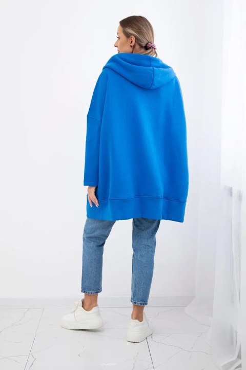 Bluza ocieplana z suwakiem chabrowa Bluza ocieplana z suwakiem chabrowa