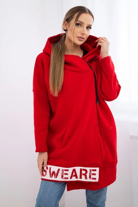 Bluza ocieplana z suwakiem czerwona Bluza ocieplana z suwakiem czerwona