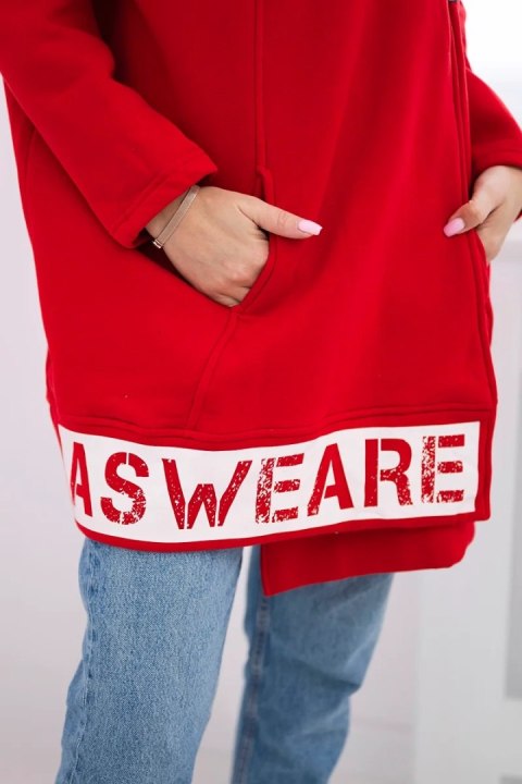 Bluza ocieplana z suwakiem czerwona Bluza ocieplana z suwakiem czerwona