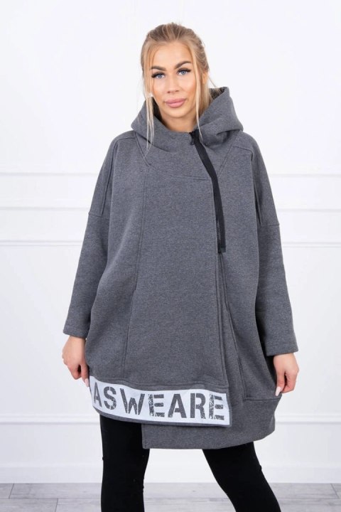 Bluza ocieplana z suwakiem grafitowa Bluza ocieplana z suwakiem grafitowa