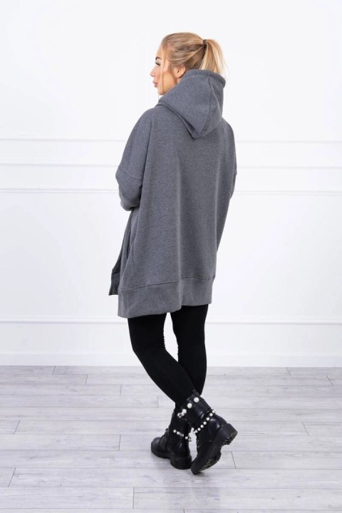 Bluza ocieplana z suwakiem grafitowa Bluza ocieplana z suwakiem grafitowa