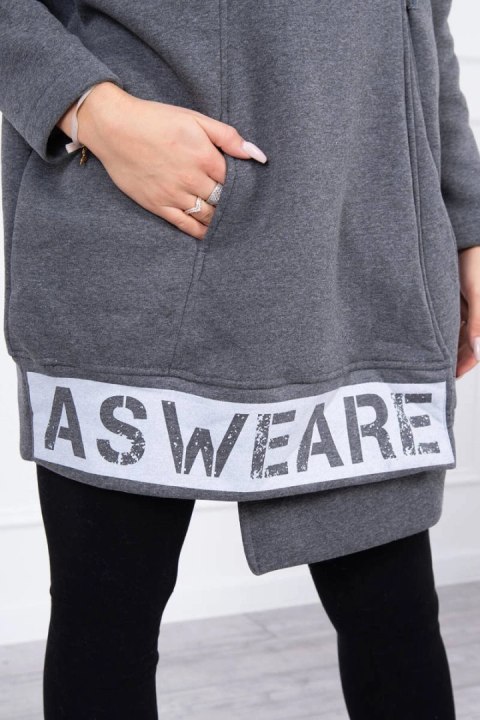 Bluza ocieplana z suwakiem grafitowa Bluza ocieplana z suwakiem grafitowa