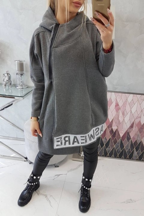 Bluza ocieplana z suwakiem grafitowa Bluza ocieplana z suwakiem grafitowa