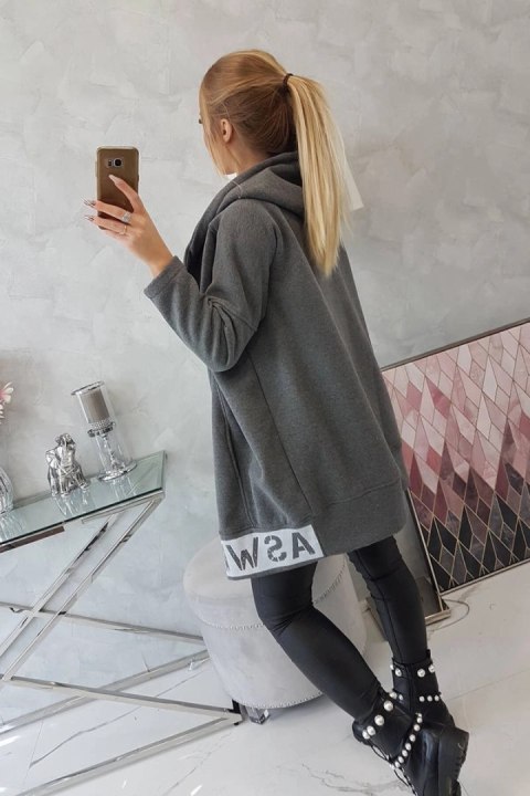 Bluza ocieplana z suwakiem grafitowa Bluza ocieplana z suwakiem grafitowa