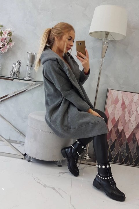 Bluza ocieplana z suwakiem grafitowa Bluza ocieplana z suwakiem grafitowa