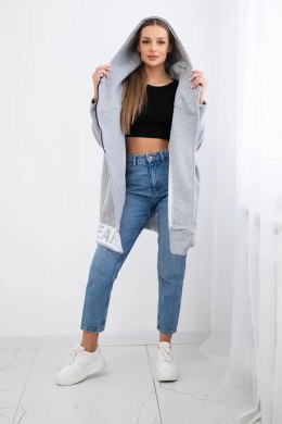 Bluza ocieplana z suwakiem szara