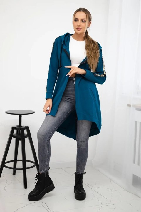 Bluza z suwakiem z tyłu morska Bluza z suwakiem z tyłu morska