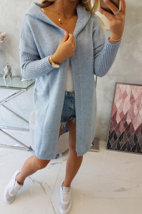 Sweter z kapturem niebieski Sweter z kapturem niebieski