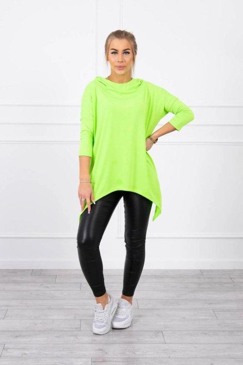 Bluza z nadrukiem skrzydeł zielony neon Bluza z nadrukiem skrzydeł zielony neon