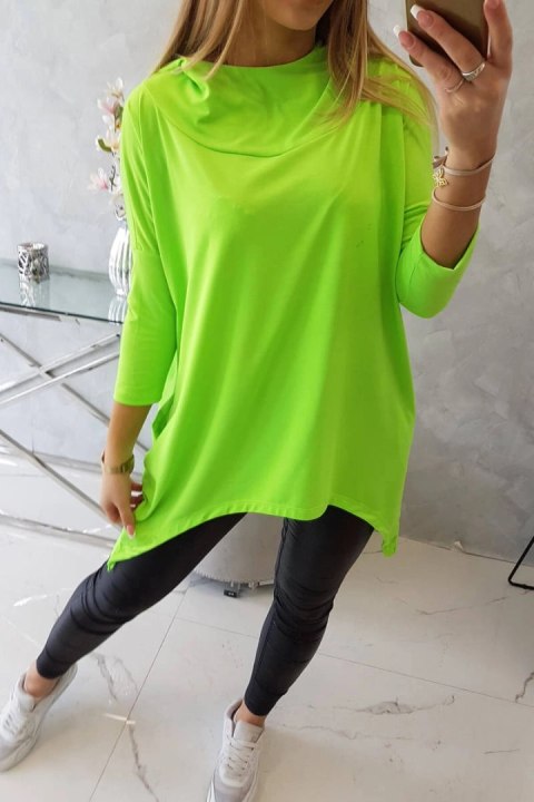 Bluza z nadrukiem skrzydeł zielony neon Bluza z nadrukiem skrzydeł zielony neon
