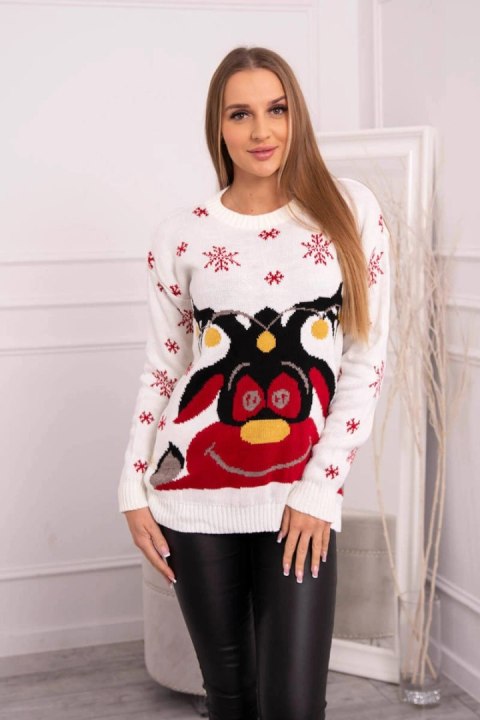 Sweter świąteczny z reniferem ecru Sweter świąteczny z reniferem ecru