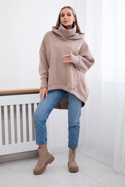 Bluza ocieplana oversize ciemno beżowa Bluza ocieplana oversize ciemno beżowa