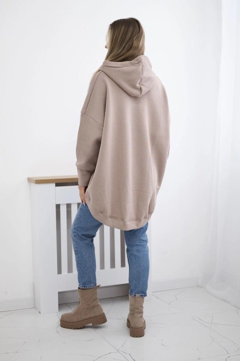 Bluza ocieplana oversize ciemno beżowa Bluza ocieplana oversize ciemno beżowa