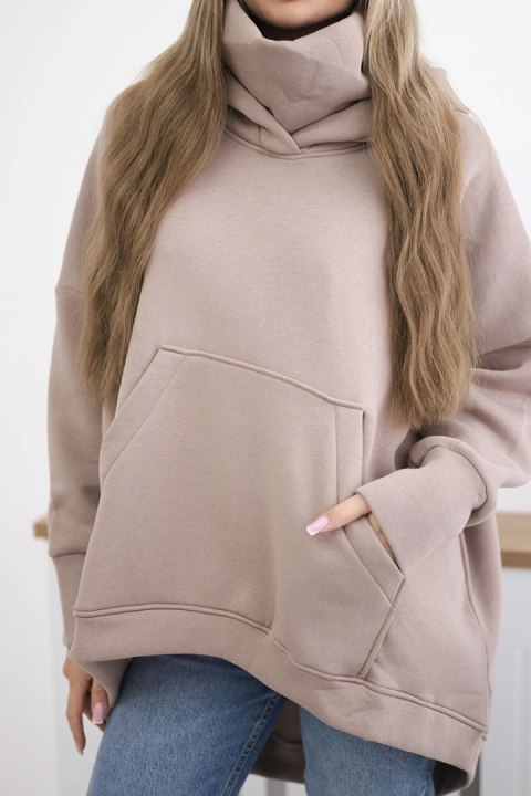 Bluza ocieplana oversize ciemno beżowa Bluza ocieplana oversize ciemno beżowa