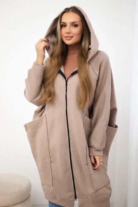 Bluza ocieplana oversize ciemno beżowa Bluza ocieplana oversize ciemno beżowa