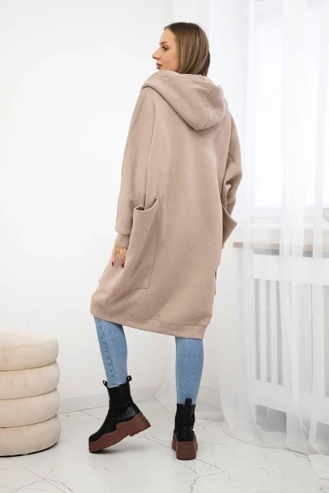 Bluza ocieplana oversize ciemno beżowa Bluza ocieplana oversize ciemno beżowa